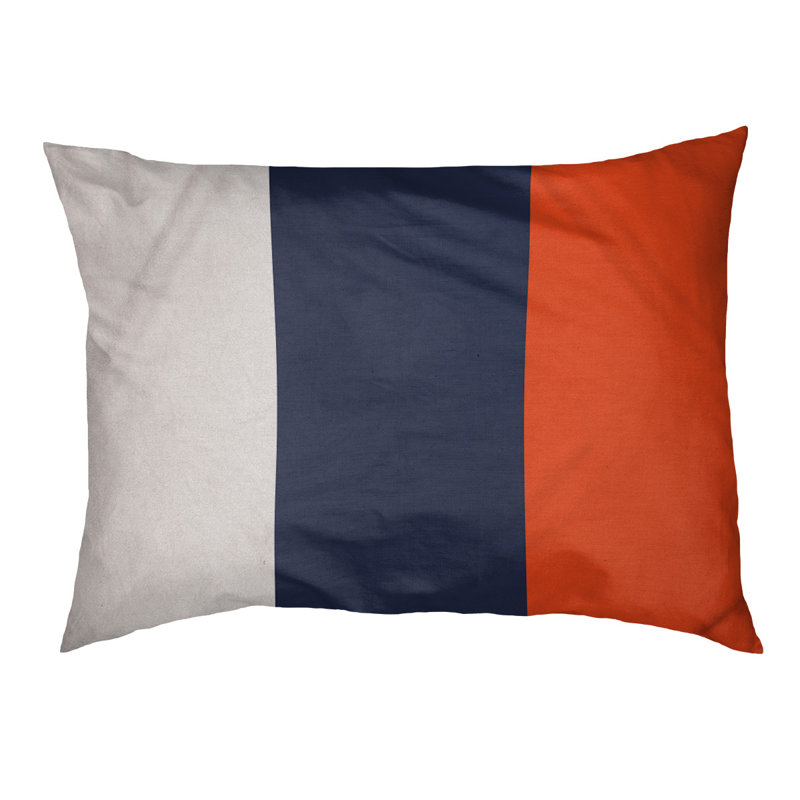 Oreiller Oklahoma, Très grand (l 50 po x P 40 po x H 7 po), Milieu bleu / orange