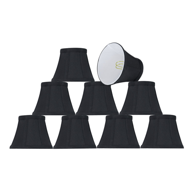 Abat-jour cloche en noir, H 4 po x l 5 po x P 3 po