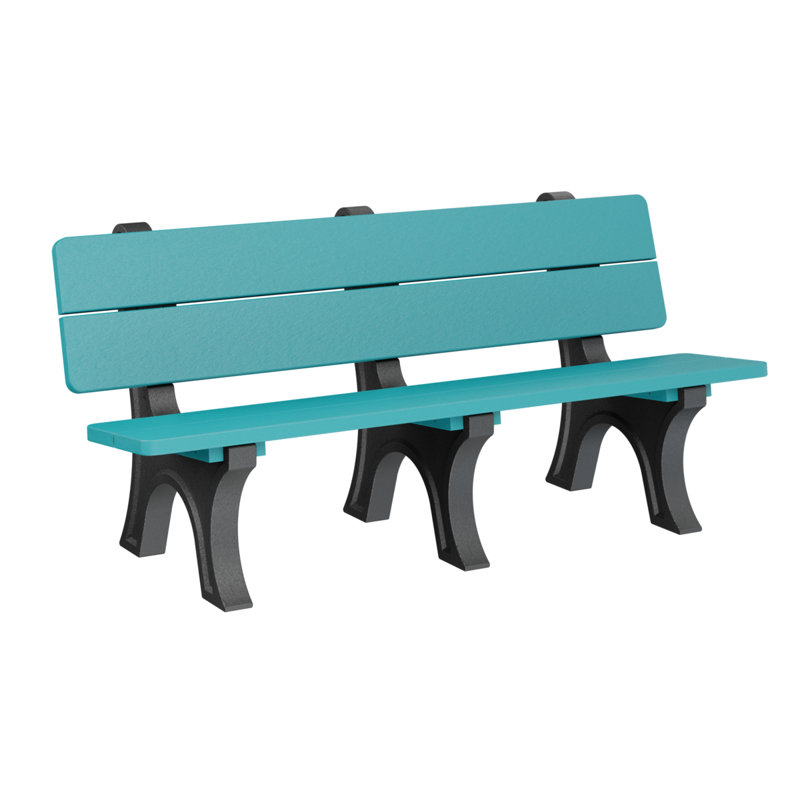 Outdoor Park Bench, Aruba Blue