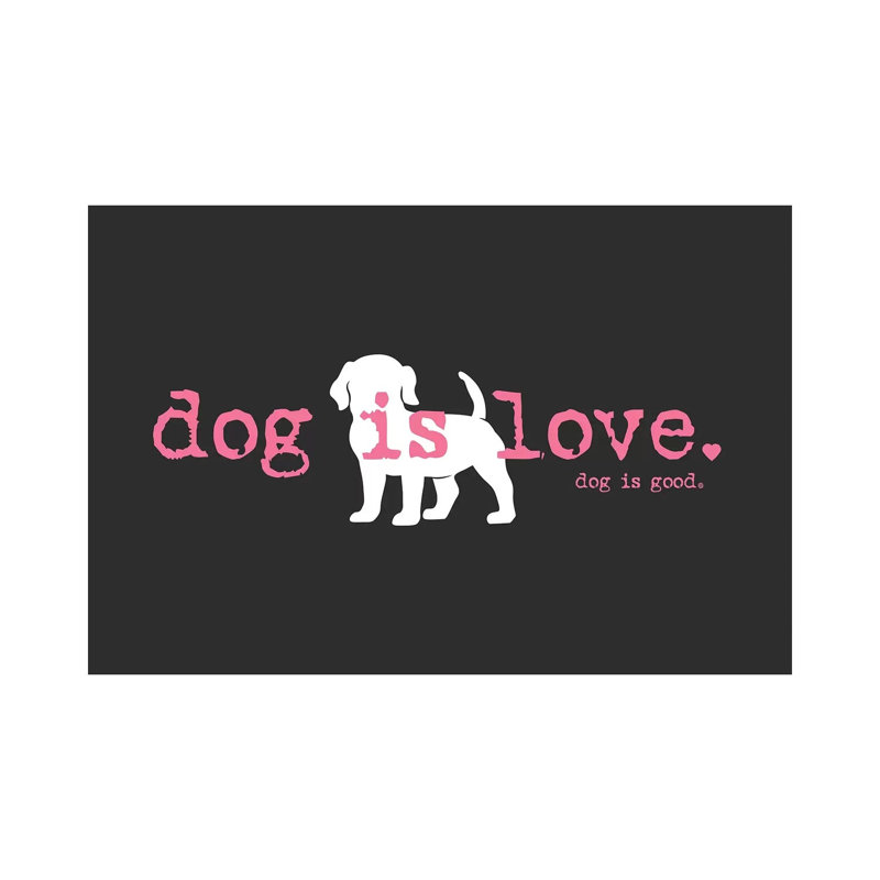 Dog Is Love - Print on Canvas, Wrapped Canvas, 101.6cm H x 152.4cm W x 3.81cm D