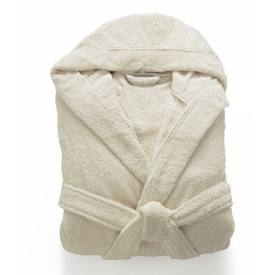 Deena 100% Cotton and Polyester Terry Cloth Gender Neutral Mid-Calf Bathrobe with Pockets and Hood for Kids