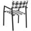 Chaise avec accoudoirs en noir et blanc Lavada