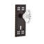 Crystal Chateau Interior Mortise Door Knob with Craftsman Long Plate-958103660