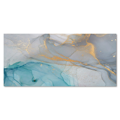 " Turquoise And Blue Liquid Ink "