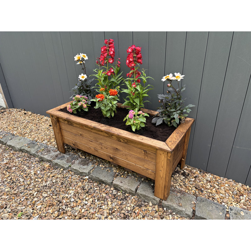 Gennoviva Handmade Wood Planter Box, 16.5cm H x 43cm W x 43cm D