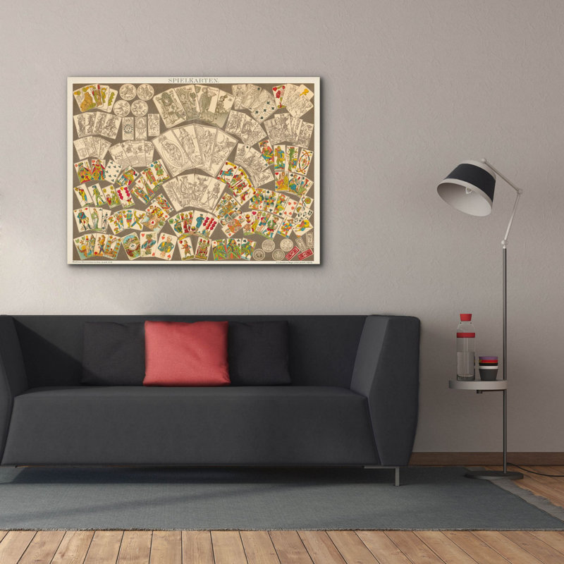 «Play Cartes» par Wild Apple Portfolio, art mural sur toile, H 40 po x l 54 po