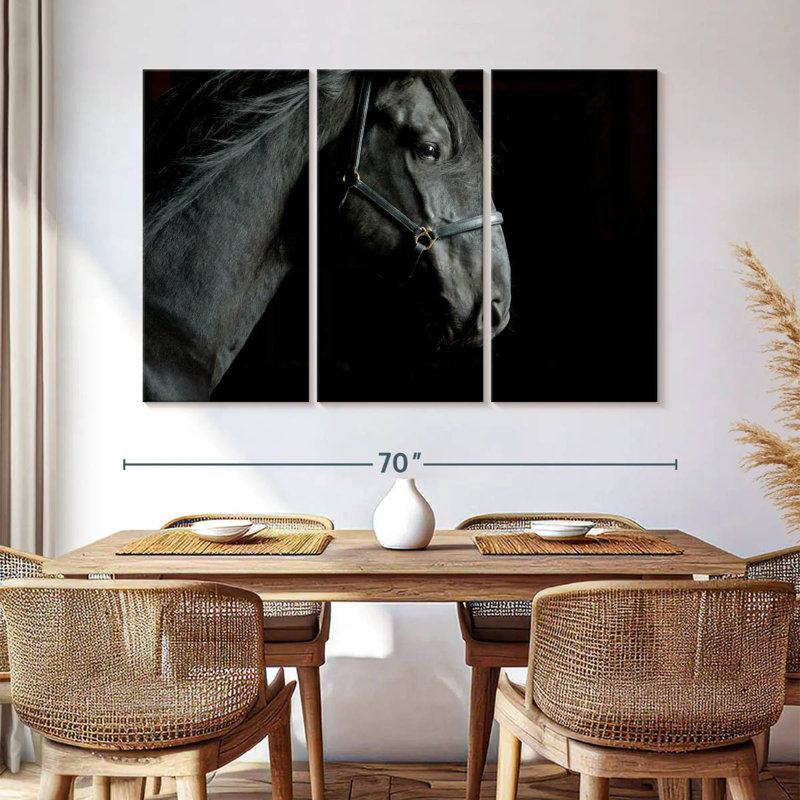 Tête de cheval, H 42 po x l 65 po