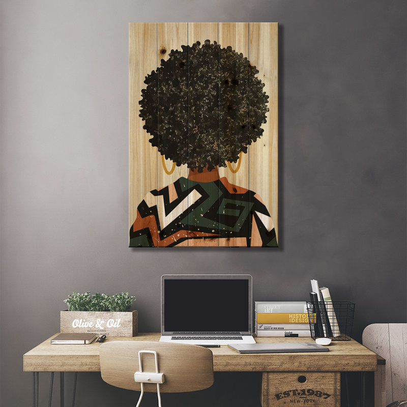 «Black Art Matter», reproduction d'impression, Pas de tapis, H 26 po x l 18 po x 1,5 po, Toile avec cadre noir patiné