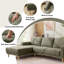2-Piece 90" Upholstered L-Shaped Chenille Corner Sofa -2010216025