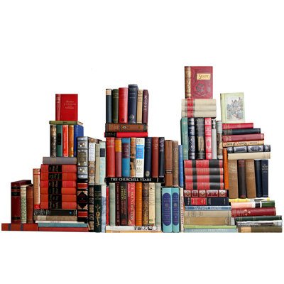 Livres décoratifs - Mur de livres anglais rétro - Ensemble de 100 livres
