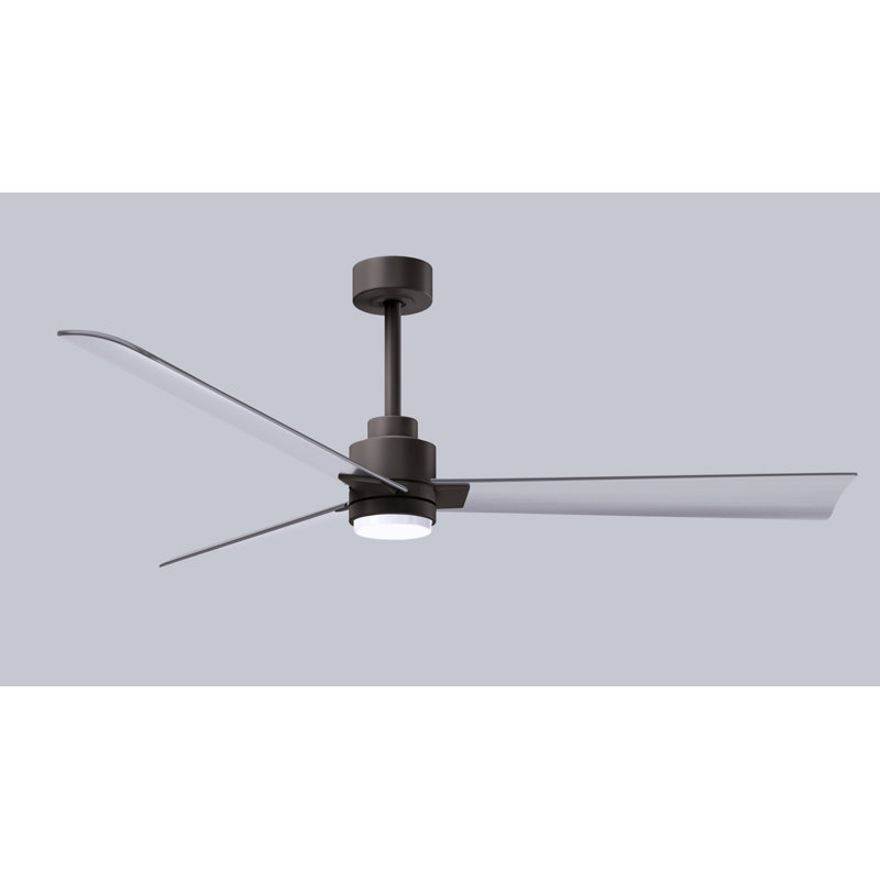 Ventilateur de plafond Alessandra, Nickel brossé, Bronze texturé, 56"