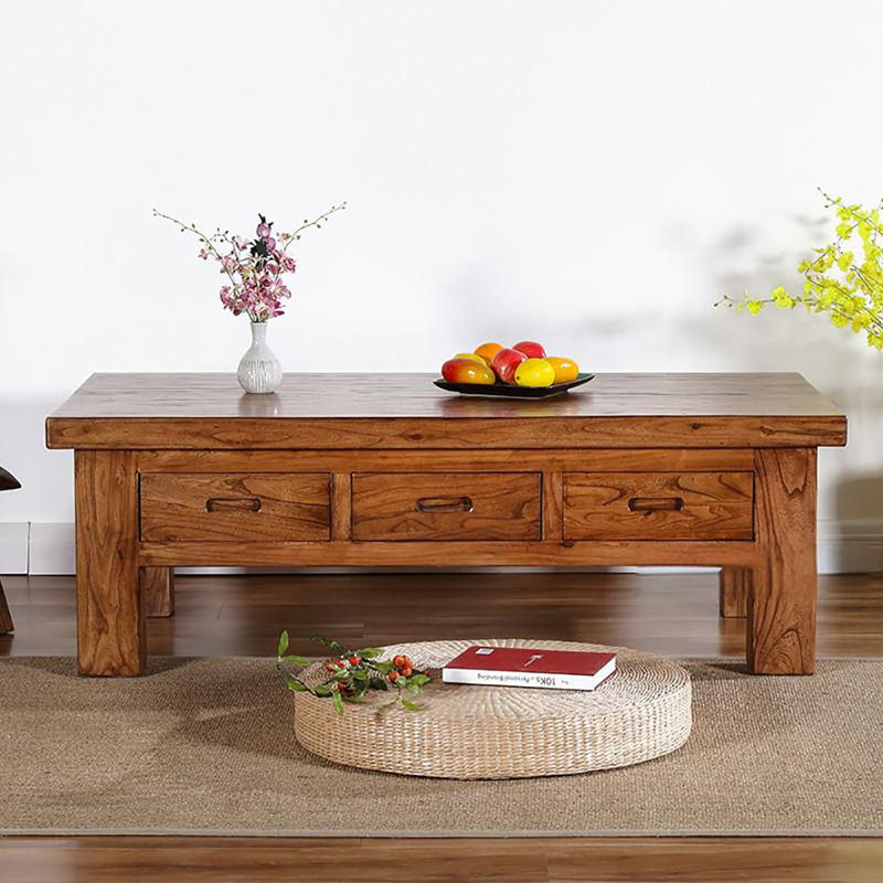 Simple elm coffee table