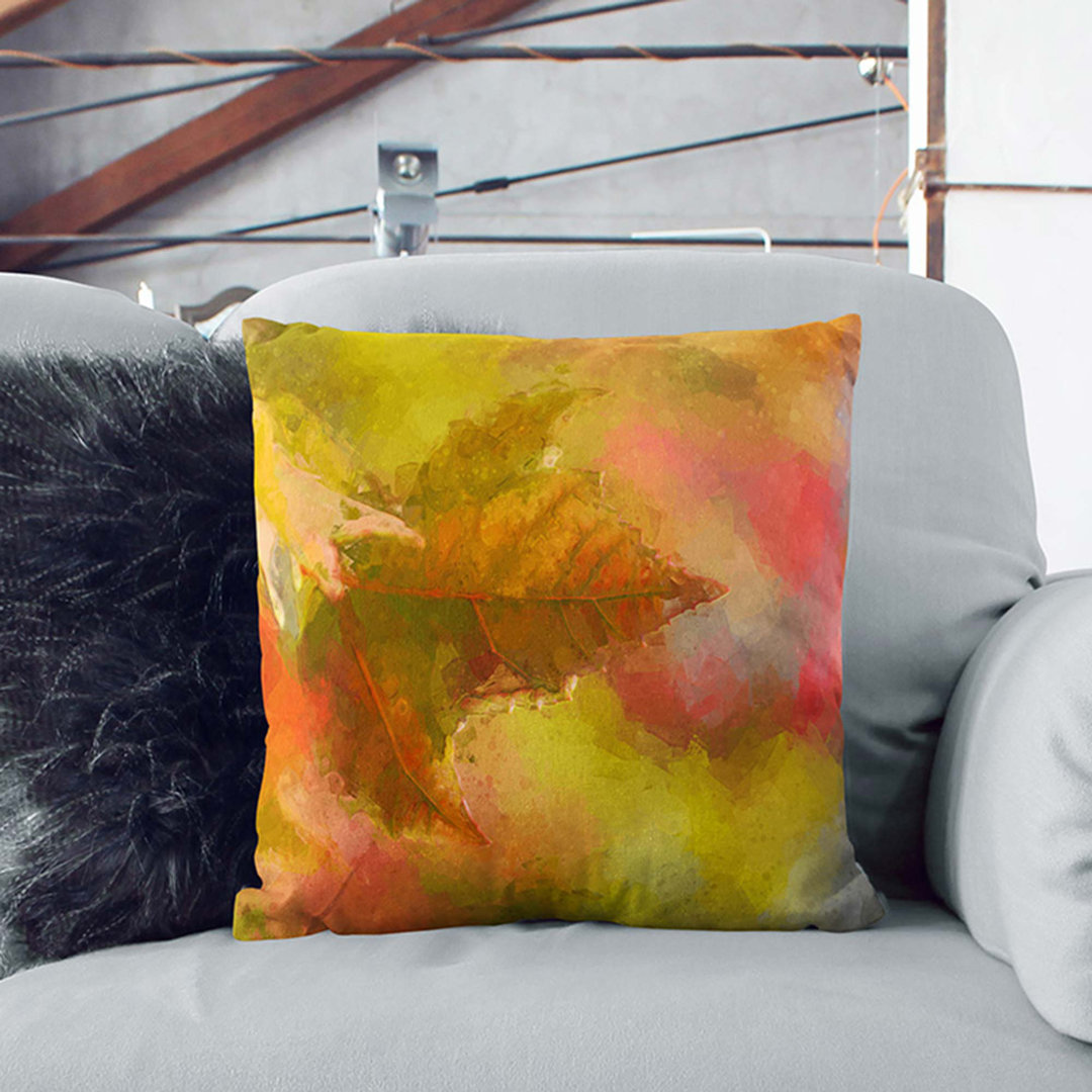 Autumn Tree Leaves Cushion with Filling