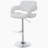 Chrome and White Adjustable Bar Stool
