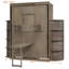 Lit escamotable double rotatif avec armoire murale cachée, deux tablettes latérales à 3 niveaux, bureau convertible, supports de rangement supplémentaires, lit mural multifonctionnel peu encombrant pour le bureau à domicile et les petites pièces-1974173222