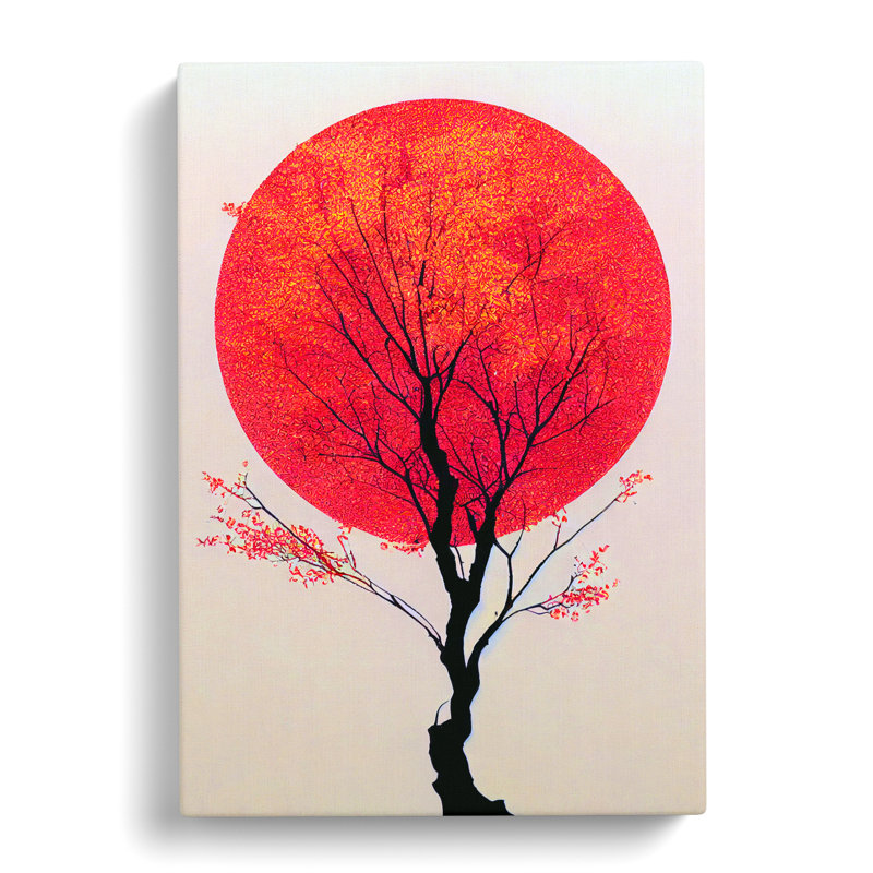 Peach Blossom Tree Modern Vol.2 - Wrapped Canvas, 60cm H x 40cm W x 3cm D