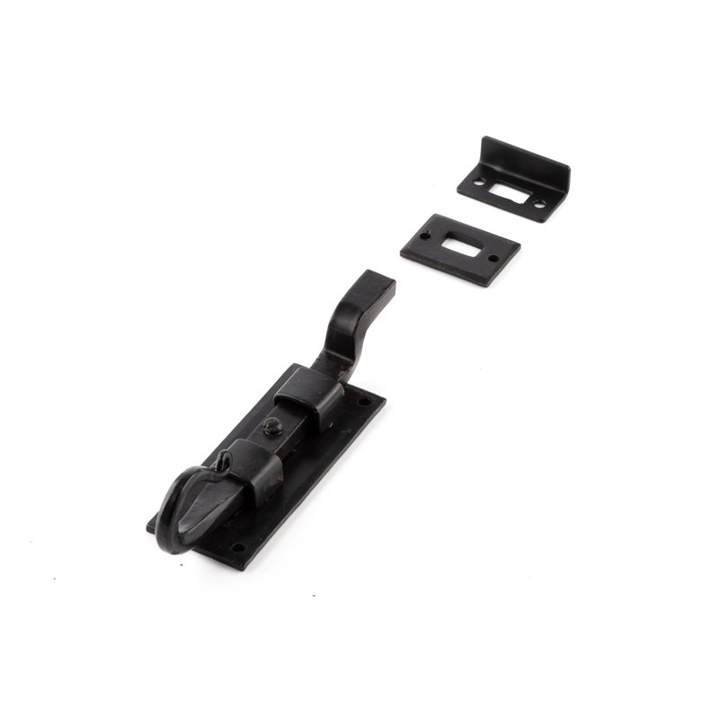 Lilianna Crook Door Bolt, 3.6cm H x 13.2cm W x 3.4cm D, Black