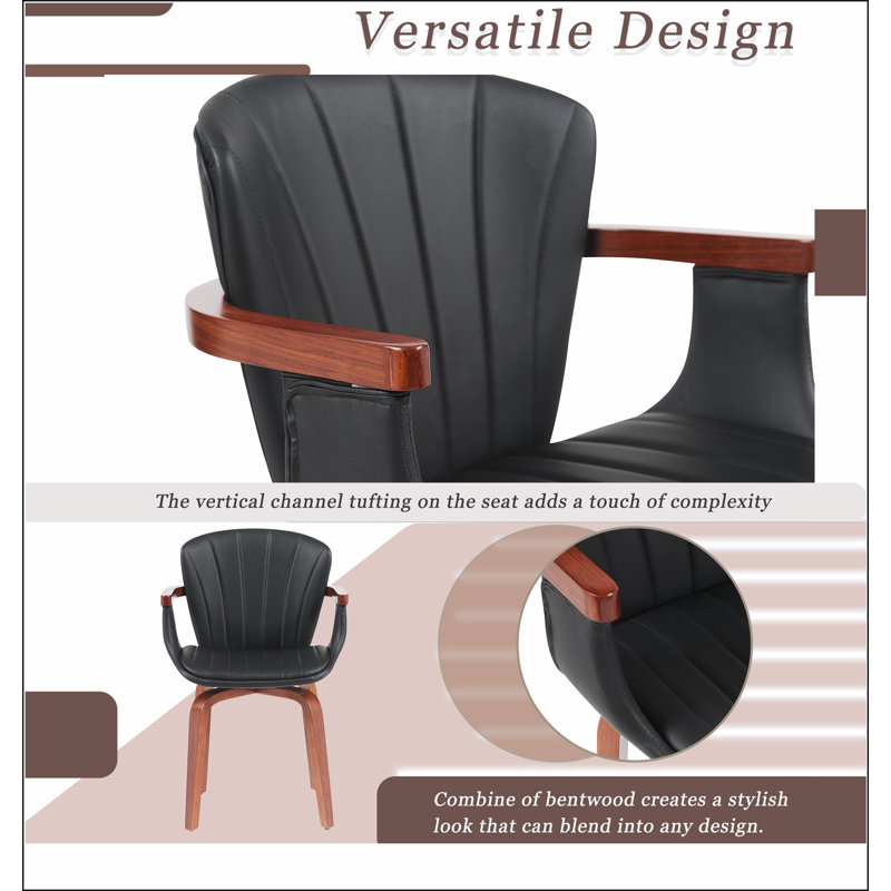 Ensemble de chaises de salle à manger pivotantes en bois cintré d'inspiration Mid-Century, idéales pour ajouter charme rétro et fonctionnalité à divers espaces de vie