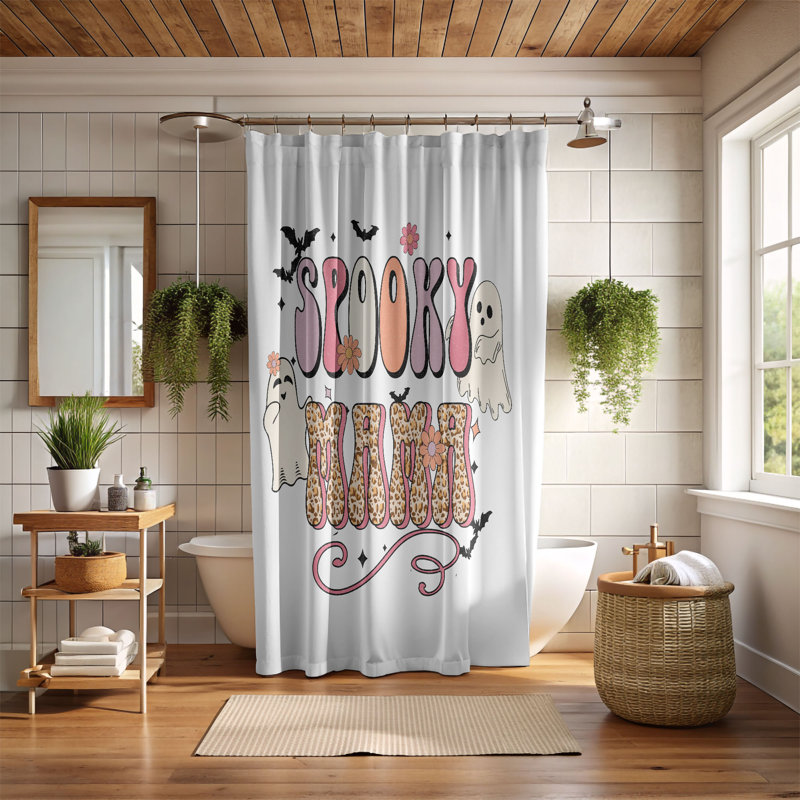 Halloween Mom - rideau de douche standard 1 pièce, H 74 po x l 40 po