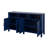 59'' Modern 4-Door Sideboard Buffet With Power Outlets & USB Ports, Adjustable Shelves And Half-Open Storage Cabinet-1303082005