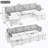 Chenille With Square Arms Sofa-516450599