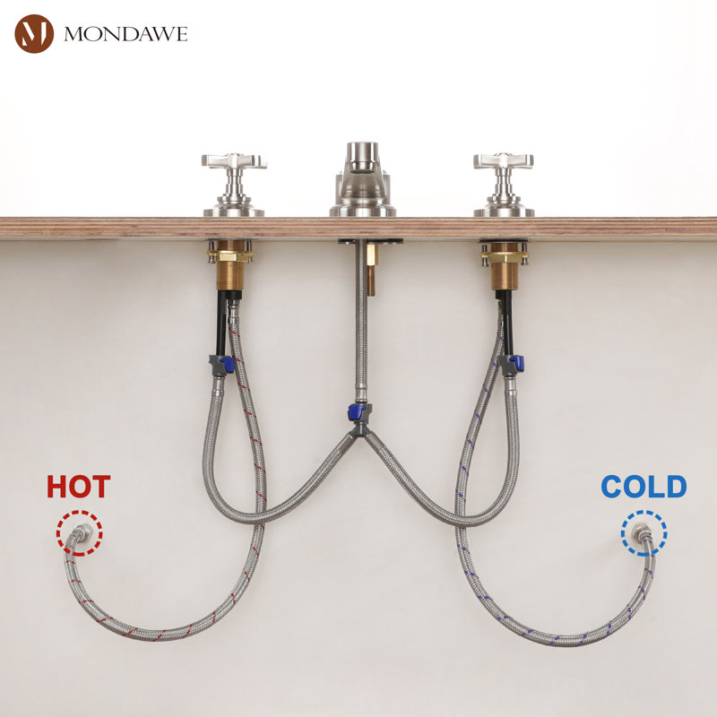 2-handle Bathroom Faucet, Brushed Nickel