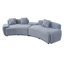 Canapé modulaire incurvé moderne avec coussins décoratifs damassés Modern-124954226