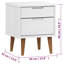 Revis Bedside Cabinet 40X35x48 Cm Solid Wood-253750534