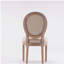 Ensemble de 2 chaises de salle à manger à structure ovale en bois franc de style français
