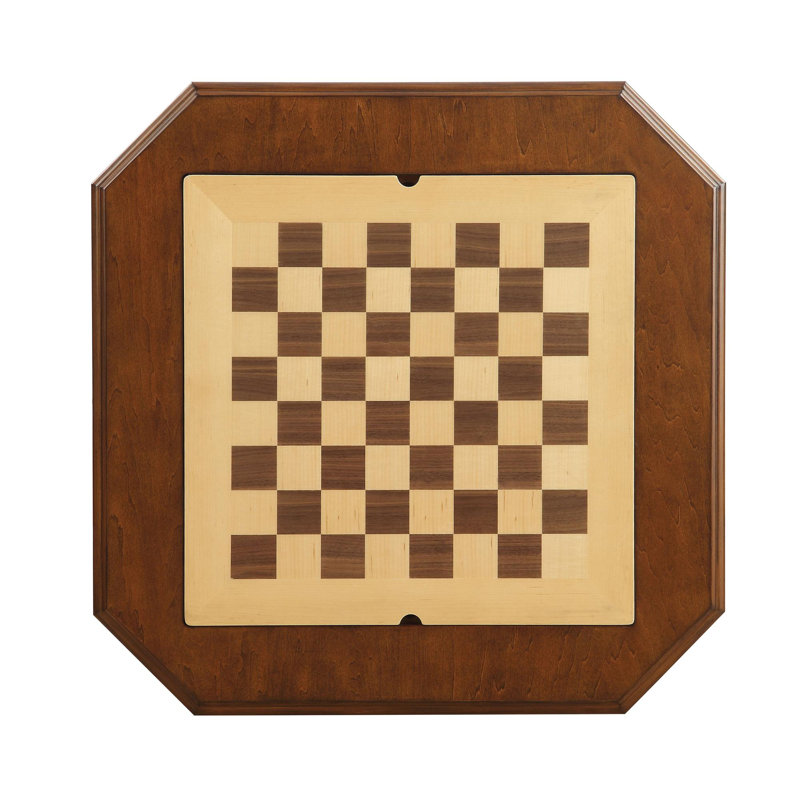 Table de jeu d'échecs réversible avec plateau de jeu (Figurines d'échecs non incluses), Cerisier