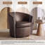 Fauteuil demi-tonneau pivotant en similicuir - aucun assemblage requis-1311554425