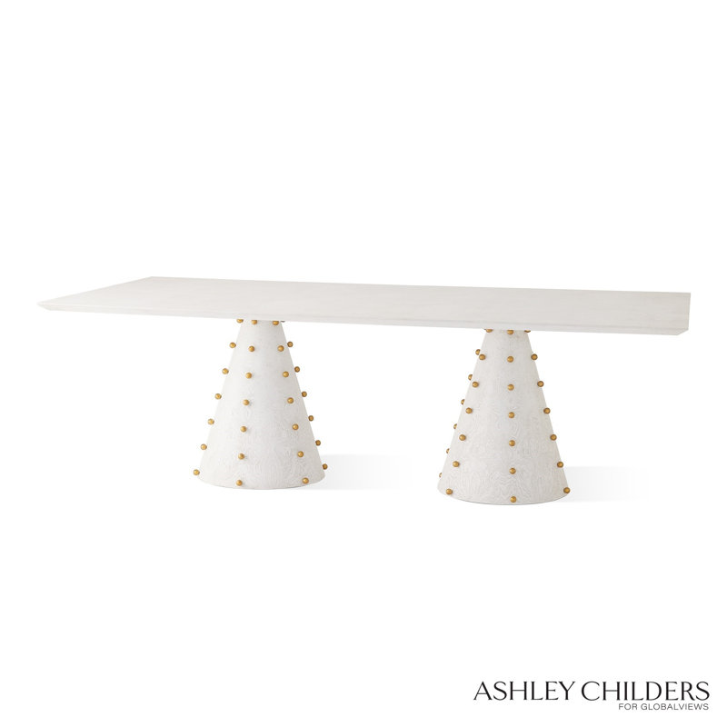 Spheres Rectangle Dining Table-White
