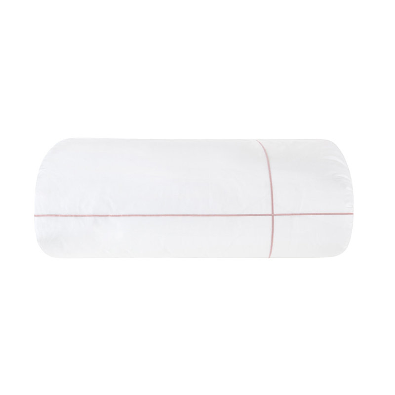 Classic Hotel 100% Cotton Duvet Cover, King, white/ blush