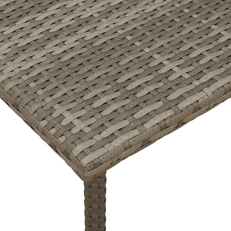 Garden Coffee Table Rectangular 40X40x37 Cm Poly Rattan, Grey