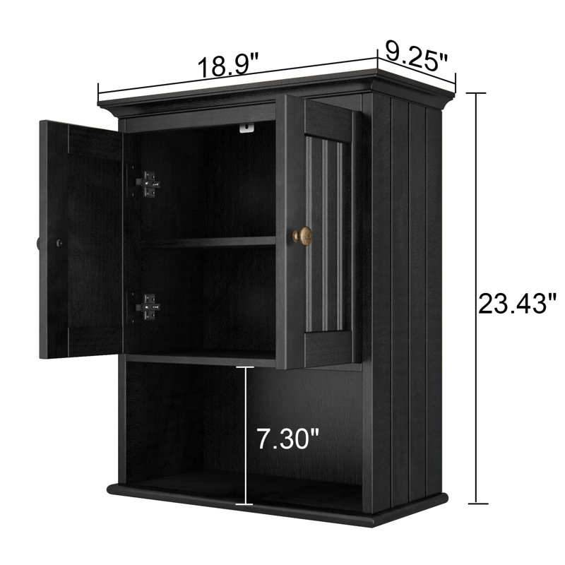 Carnstroan Bathroom Cabinet, Black