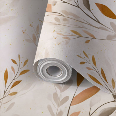 Papier peint auto-adhésif à motif de fleurs sauvages scandinave auto-adhésif et amovible 24 po x 118 po (60 x 300 cm)