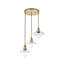 Luminaire suspendu conique 3 lumières grappe Sequim-530937350