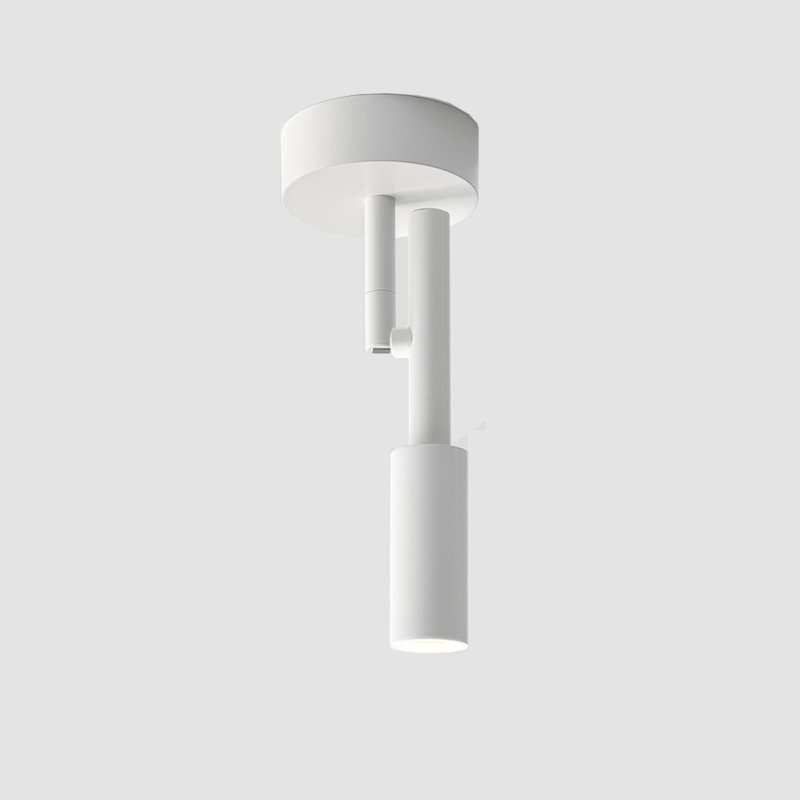 Tubino 4" Unique/Statement Geometric LED Semi Flush Mount, Champagne