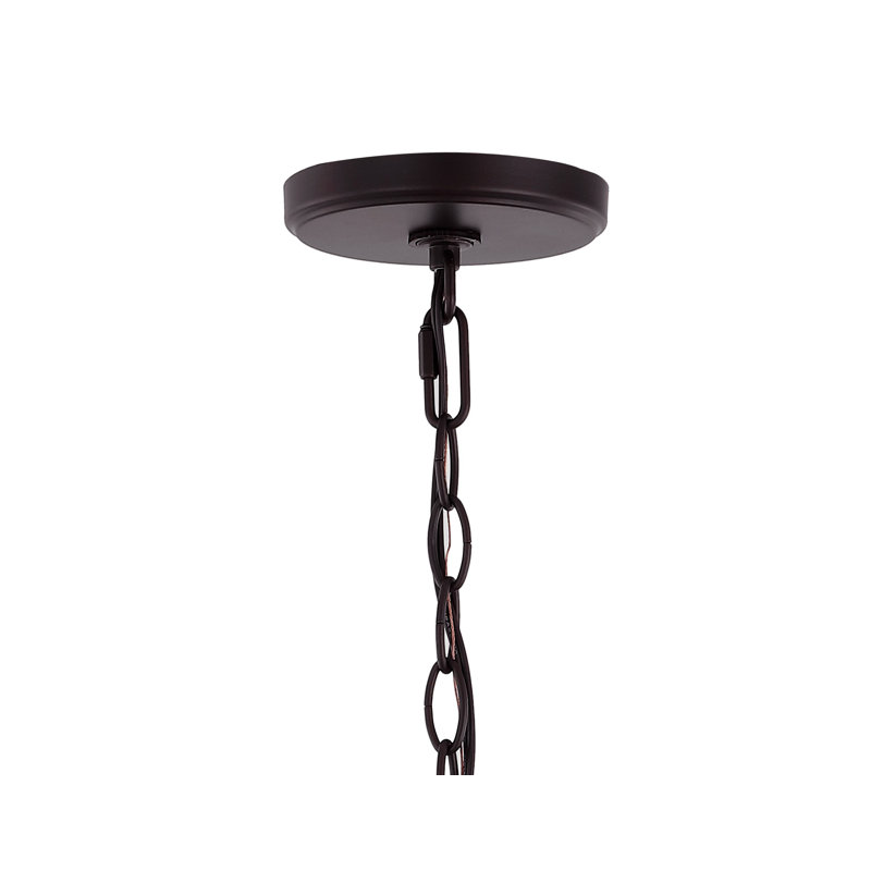 Luminaire suspendu géométrique à 3 lumières Argomaniz, Bronze huilé
