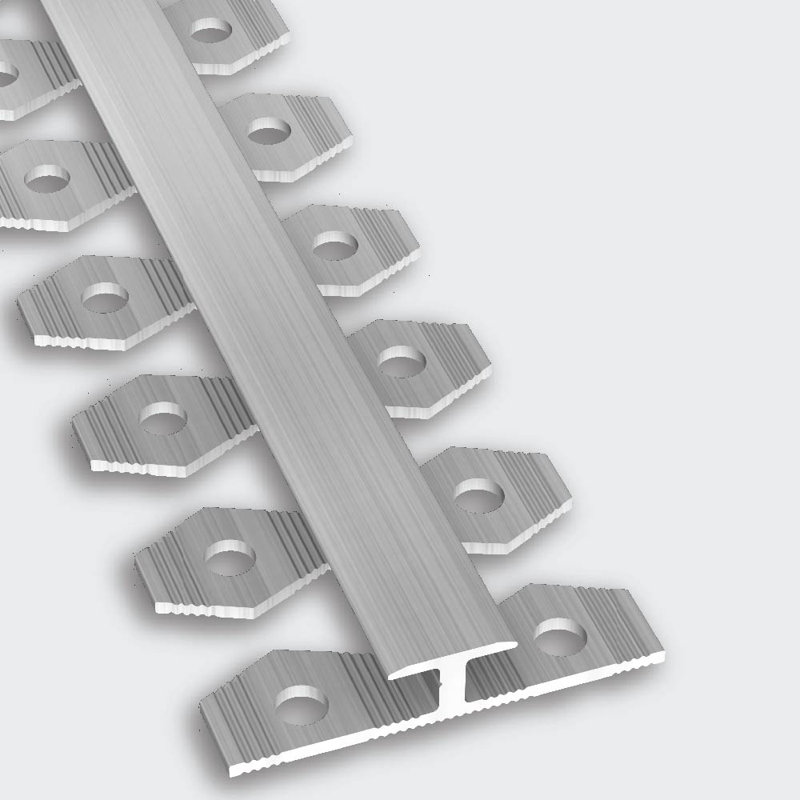 DAB-C045A1-B, moulure en T en aluminium, planchers de 4 à 4,5 mm, pliable
