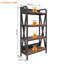 Étagère de boulanger de style industriel 33,5 po à 4 niveaux avec tablettes de rangement en métal et en bois pour la cuisine et le garde-manger
