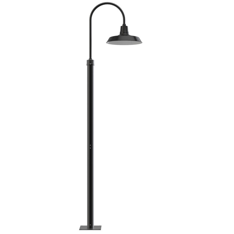 Lampadaire 1 lumière Haleigh (double), H 96 po x l 16,25 po x P 22,5 po, Noir