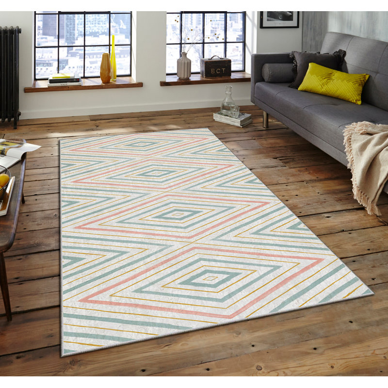 Luxurious Velvet Area Rug, 4.6 x 7.2 Feet | 100% Polyester, 740 g/m² | Non-Slip Felt Dot Underside, Machine Washable | Digital Print Design, Easy to Clean, Perfect for Living Room & Bedroom Décor