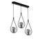 Lustre industriel scandinave, métal noir, 21,7 po x 7,9 po | Hauteur réglable, douille E27 (40 W maximum) | Peinture séchée au four et revêtement dégringolé | Parfait pour la décoration intérieure moderne et les espaces repas, fabrication 100% métal-1610120032-1610120035