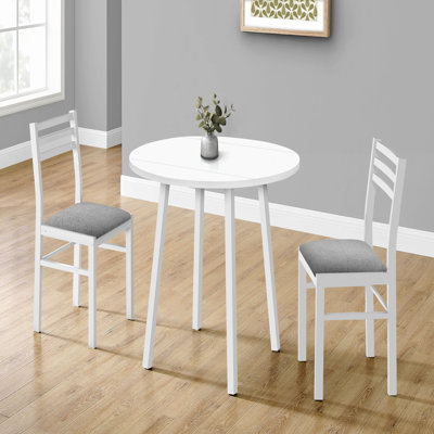 Ensemble de table de salle à manger, ensemble 3 pièces, petit, abattant 35 po