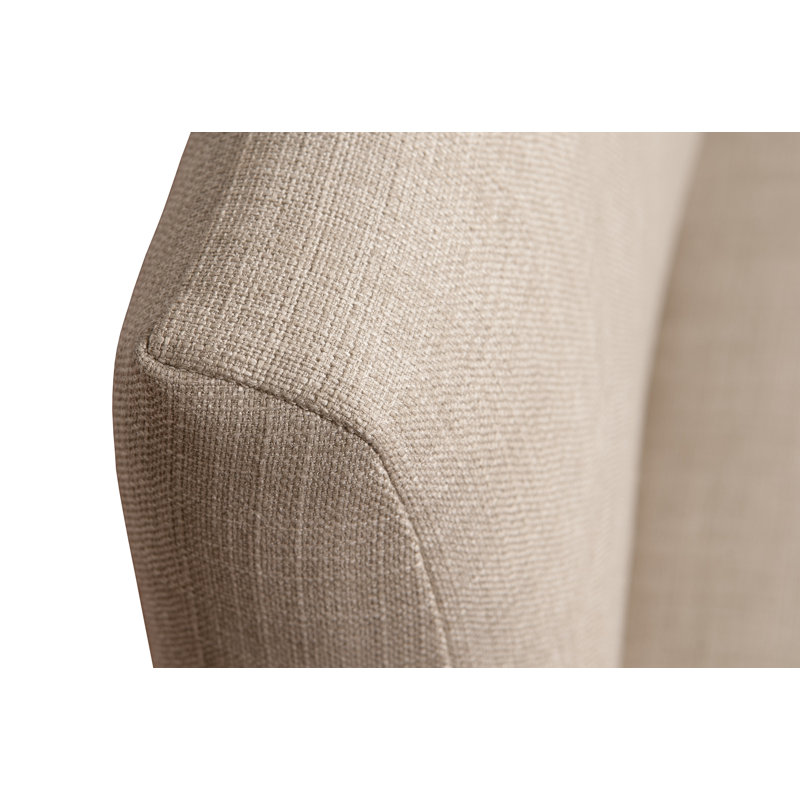 Chaise d'appoint rembourrée en lin Messerly