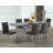 Glantz Extendable Glass Top Metal Base Dining Table