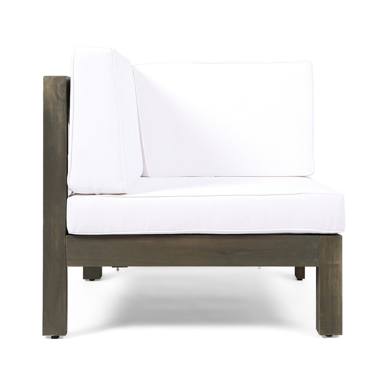 Wood White -L Arm Chair, 30.42 In. Width, 40.19 Lb Mass, 27.2 Height White, Deep, Wide, Tall,