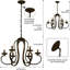 Lustre 6 lumières façon bougie Kulpsville-1639223810
