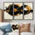 Toile avec cadre flottant noir